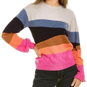 TRINA TURK Diorama 100% Merino‎ Wool Sweater  Multicolored Size Xsmall Xs